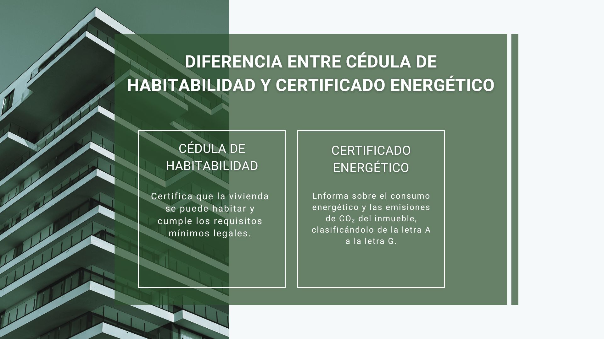 Diferencia Cédula Haitabilidad y Cértificado Energético.